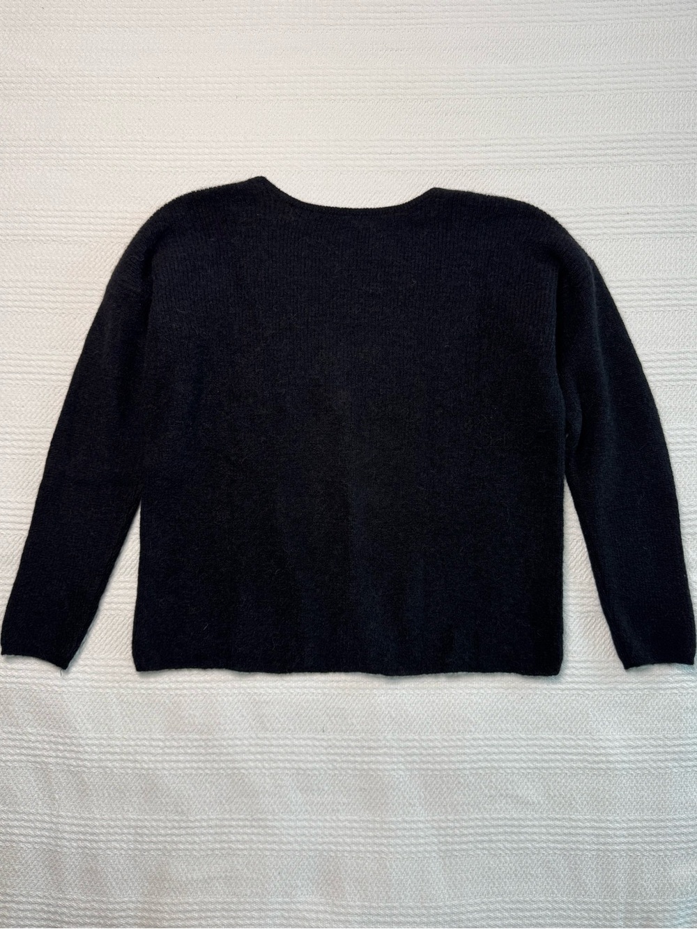 Sézane Barry Cardigan Black Reversible V-Neck Sweater Size M - Picture 4 of 11